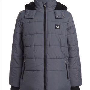 calvin klein jeans polar fleece puffer jacket